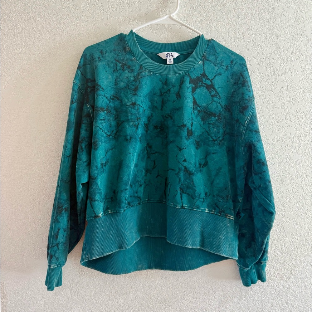 JoyLab Teal Marble Sweatshirt